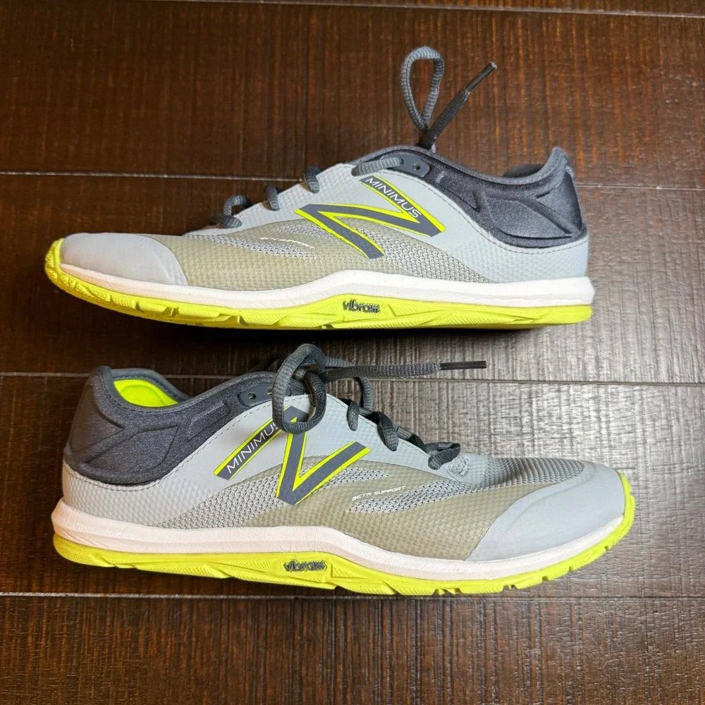 New Balance Minimus 20v6 Training Shoes Mens 8 Wide 2E Grey Lime MX20GY6 Vibram
